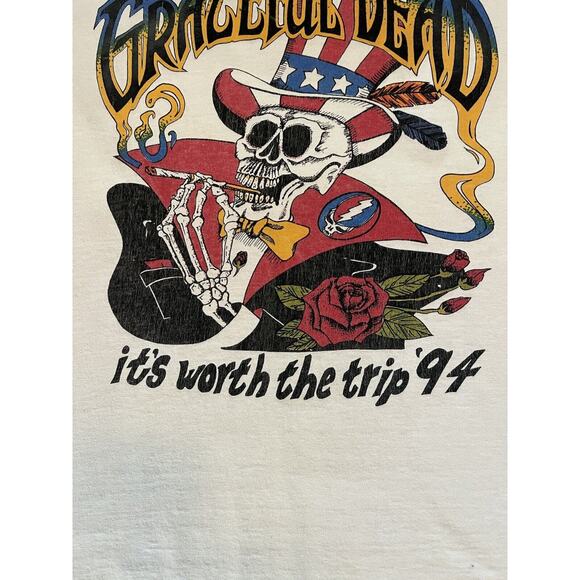 1994 Grateful Dead Rare T-Shirt Vintage Summer Tour It's Worth The Trip Size L - Picture 3 of 11